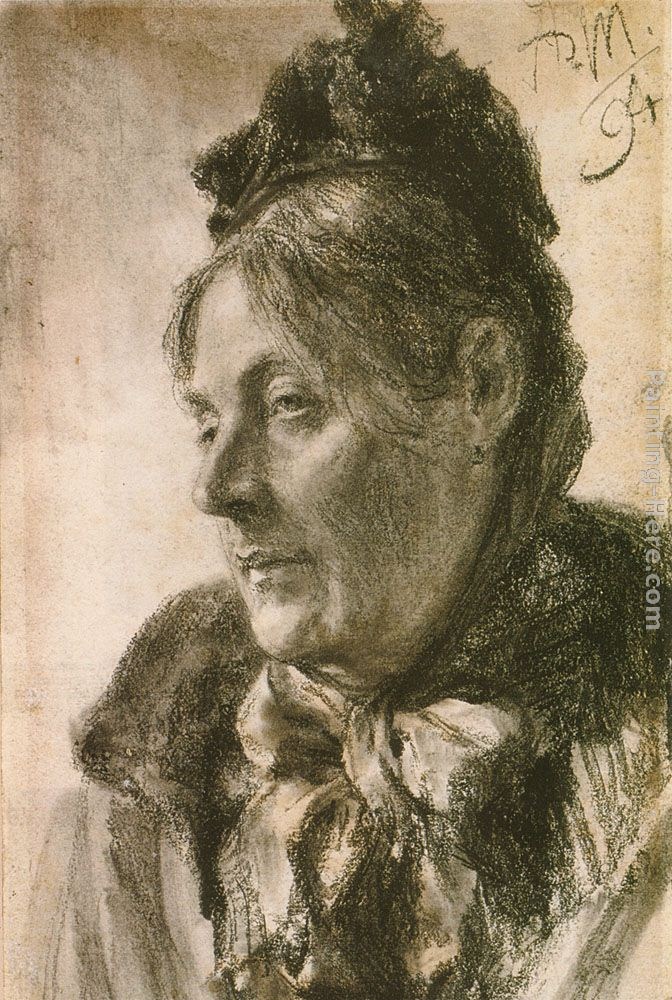 Adolph von Menzel The Head of a Woman